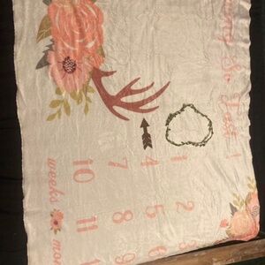 Girls baby milestone blanket